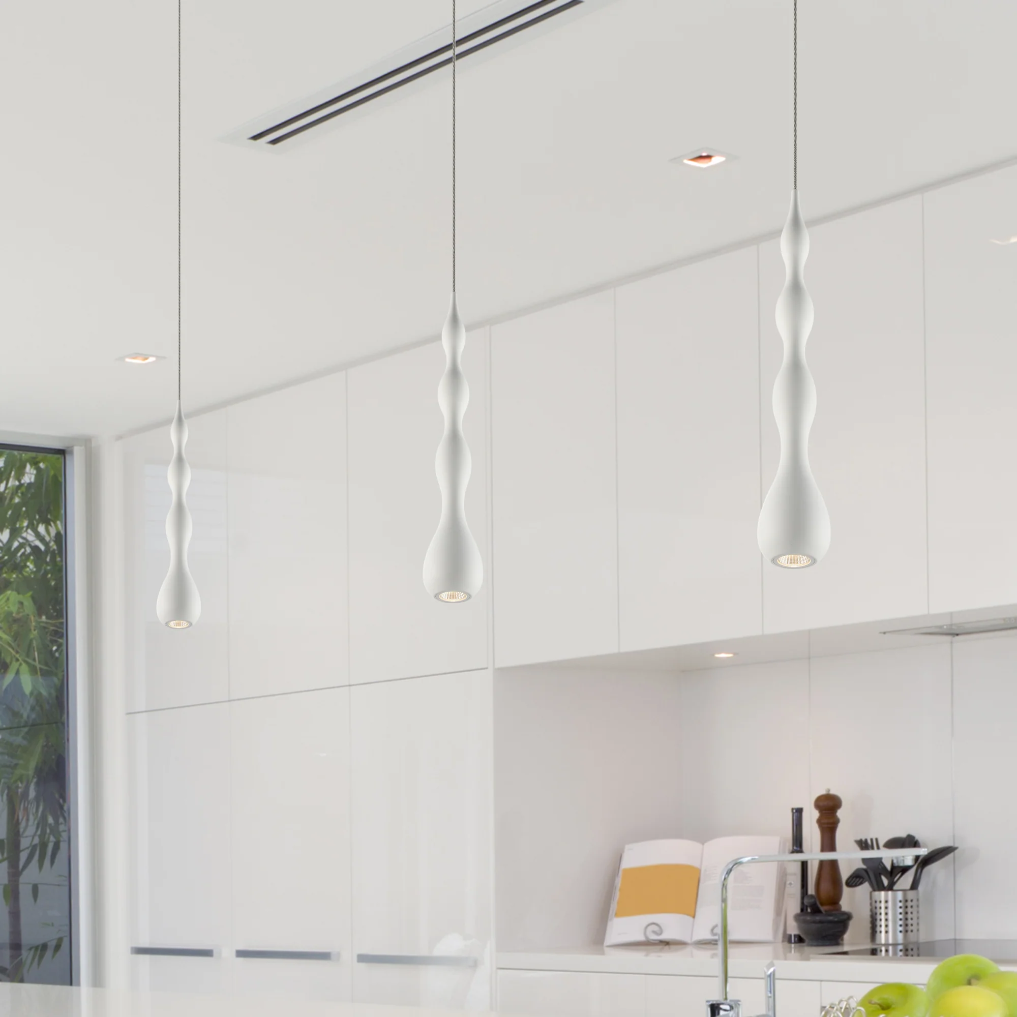 VONN Polaris VMP24510WH 5" ETL Certified Integrated LED Height Adjustable Pendant Light in White - Image 3