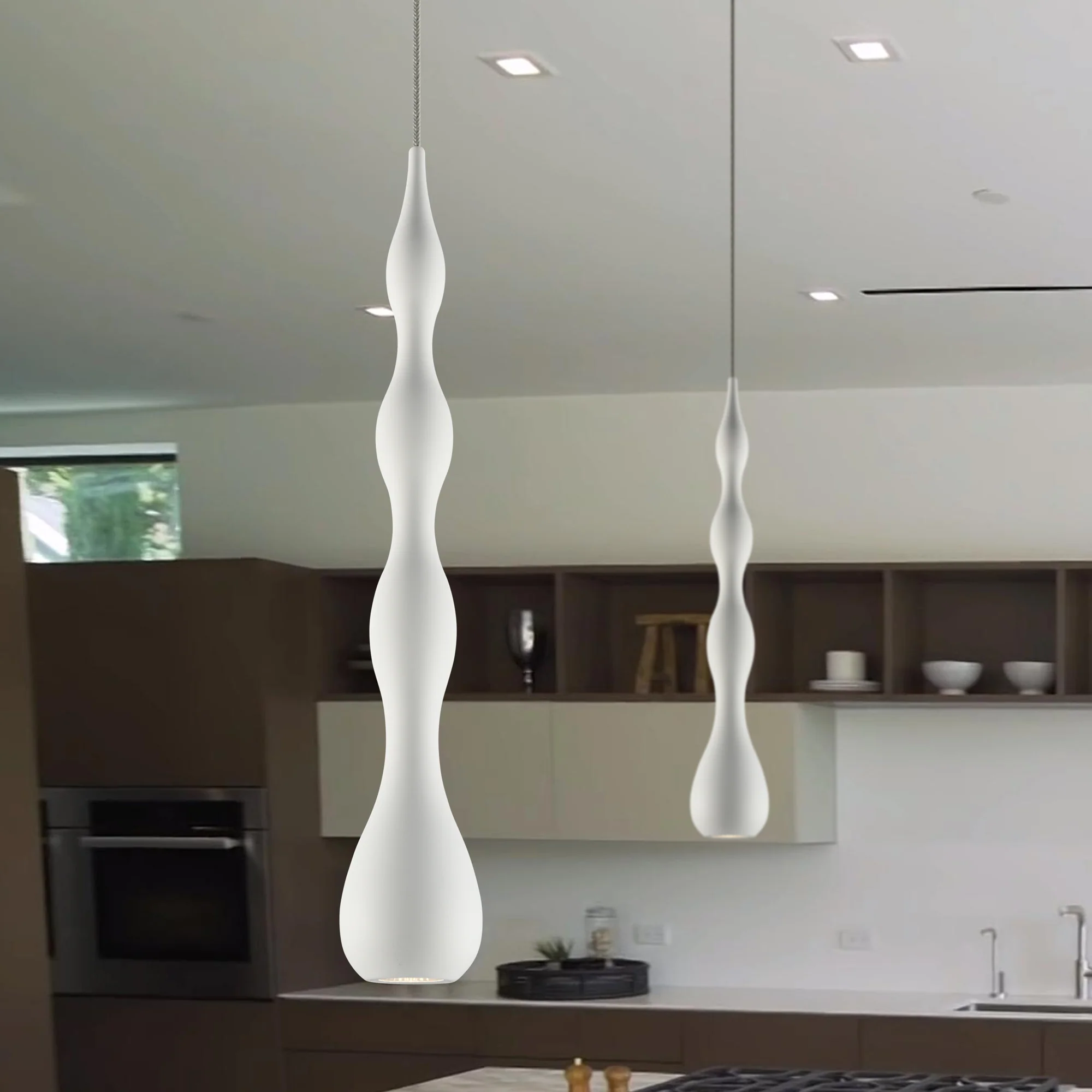 VONN Polaris VMP24510WH 5" ETL Certified Integrated LED Height Adjustable Pendant Light in White - Image 4
