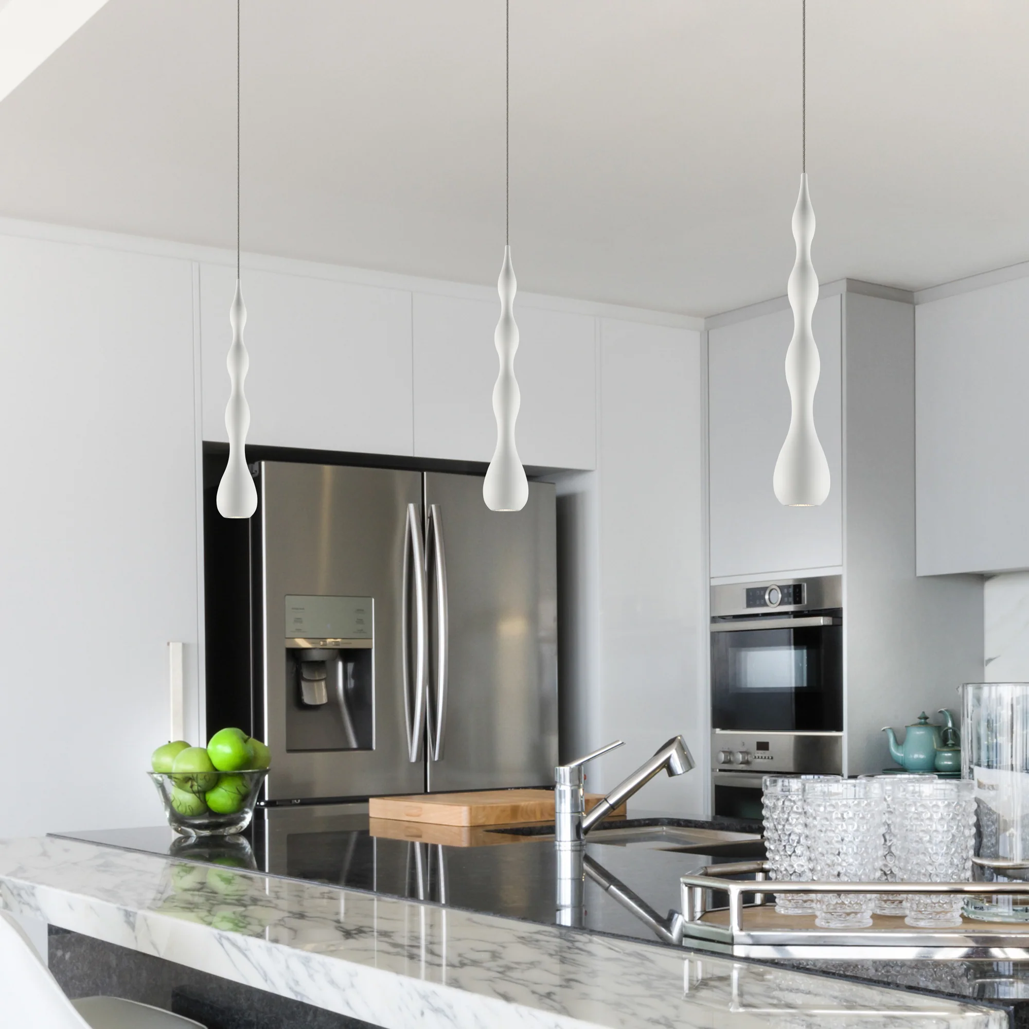VONN Polaris VMP24510WH 5" ETL Certified Integrated LED Height Adjustable Pendant Light in White - Image 5