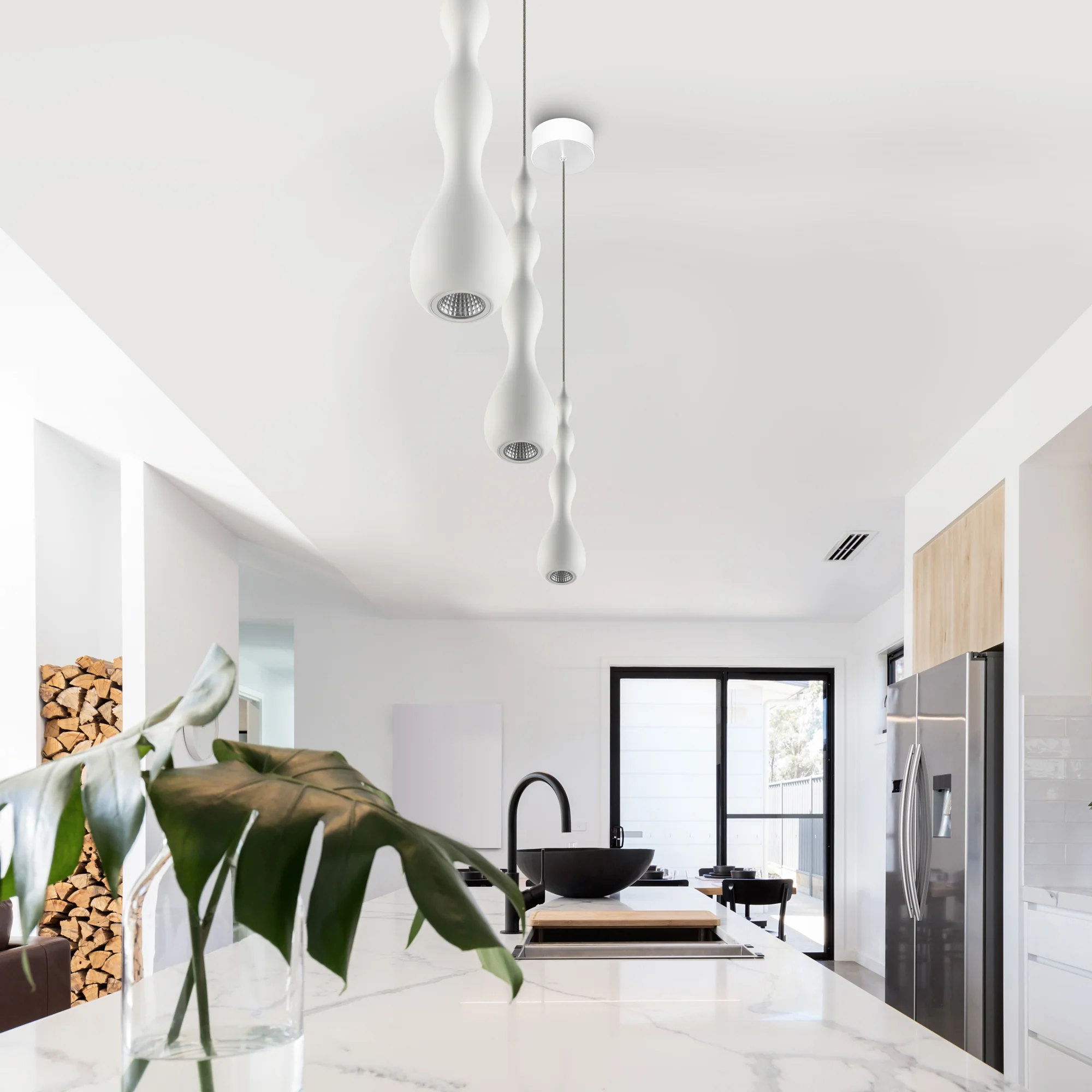 VONN Polaris VMP24510WH 5" ETL Certified Integrated LED Height Adjustable Pendant Light in White - Image 6