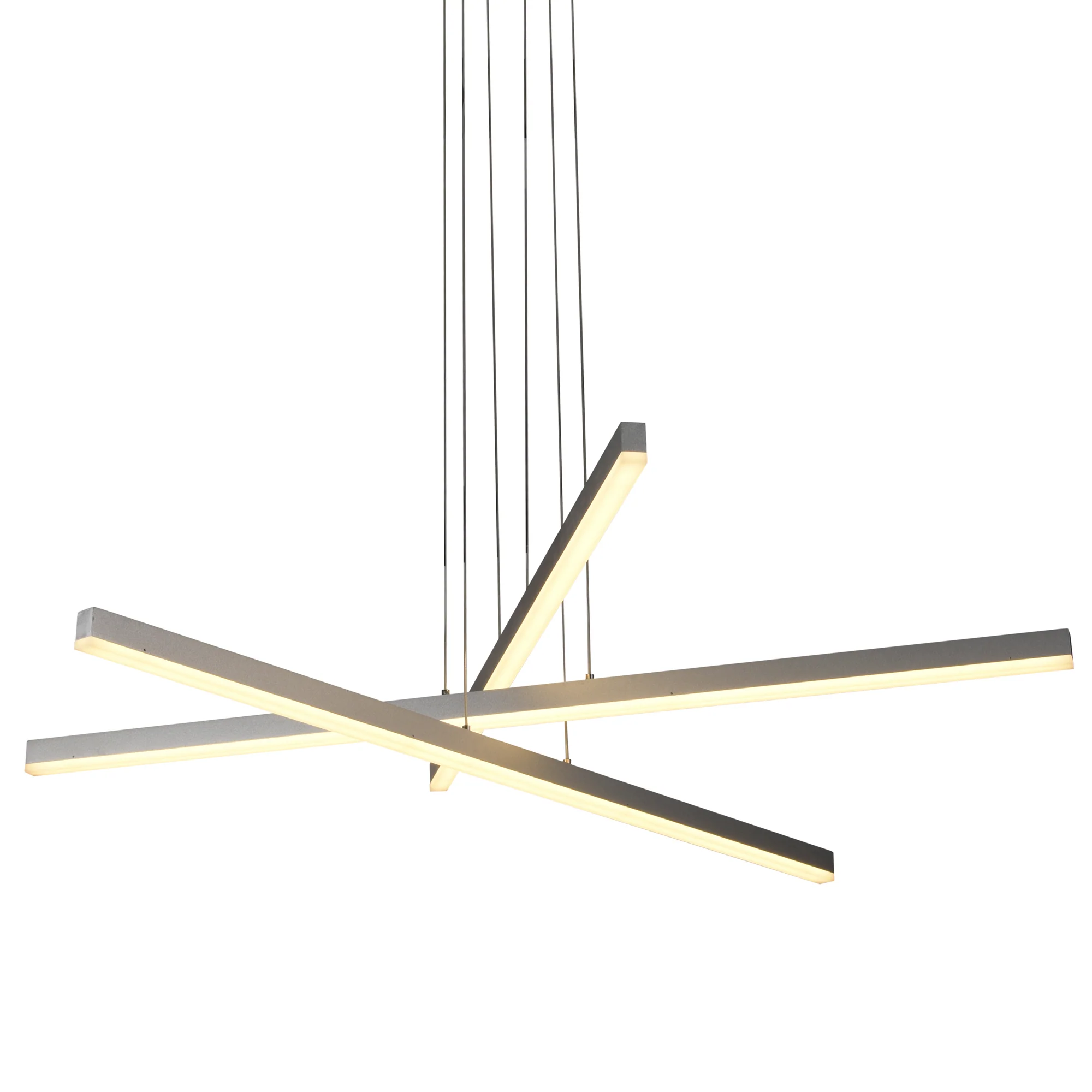 VONN Sirius VMP25030AL 40" ETL Certified Integrated LED Pendant, Height Adjustable Chandelier in Silver - Image 8