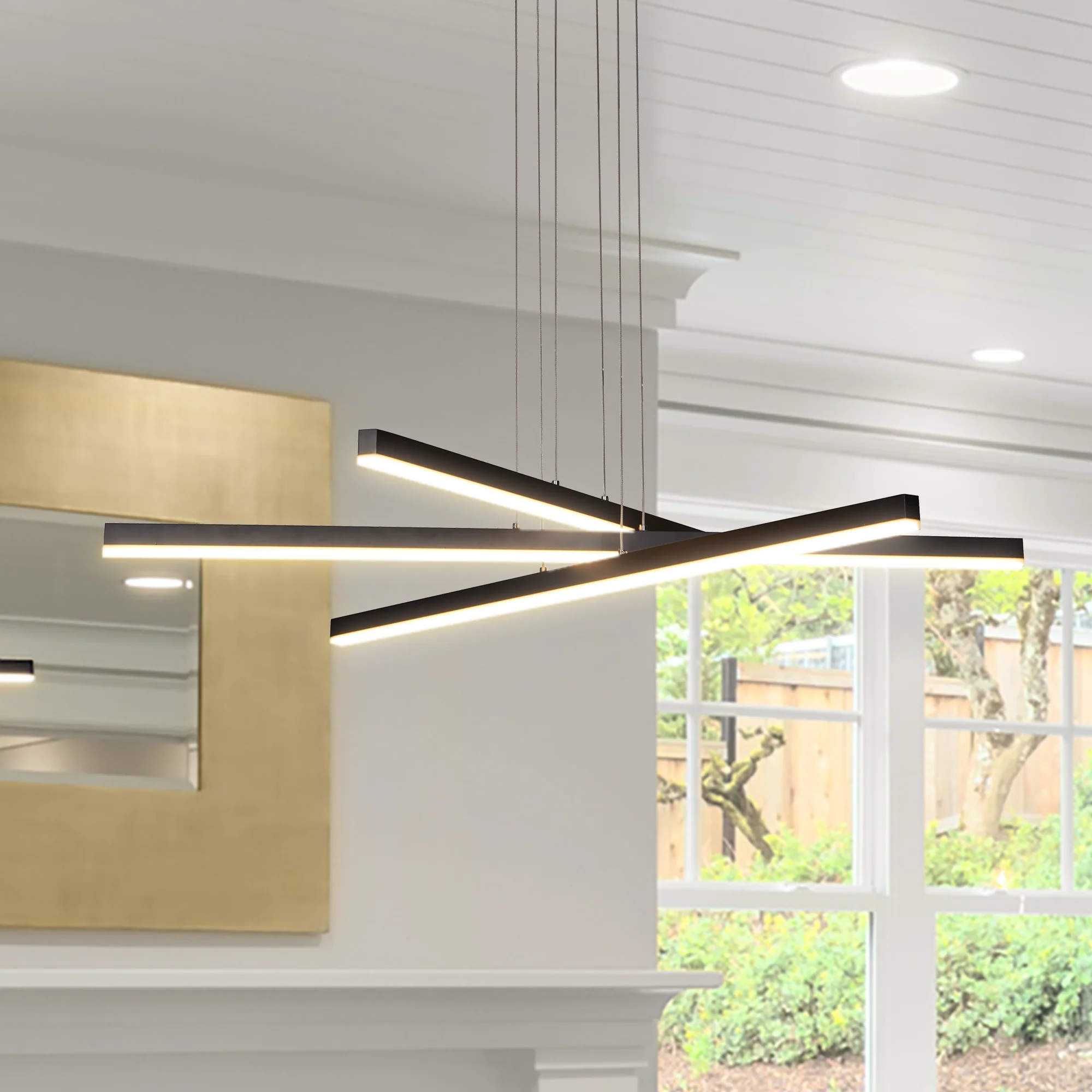 VONN Sirius VMP25030BL 40" ETL Certified Integrated LED Pendant, Height Adjustable Chandelier in Black - Image 5