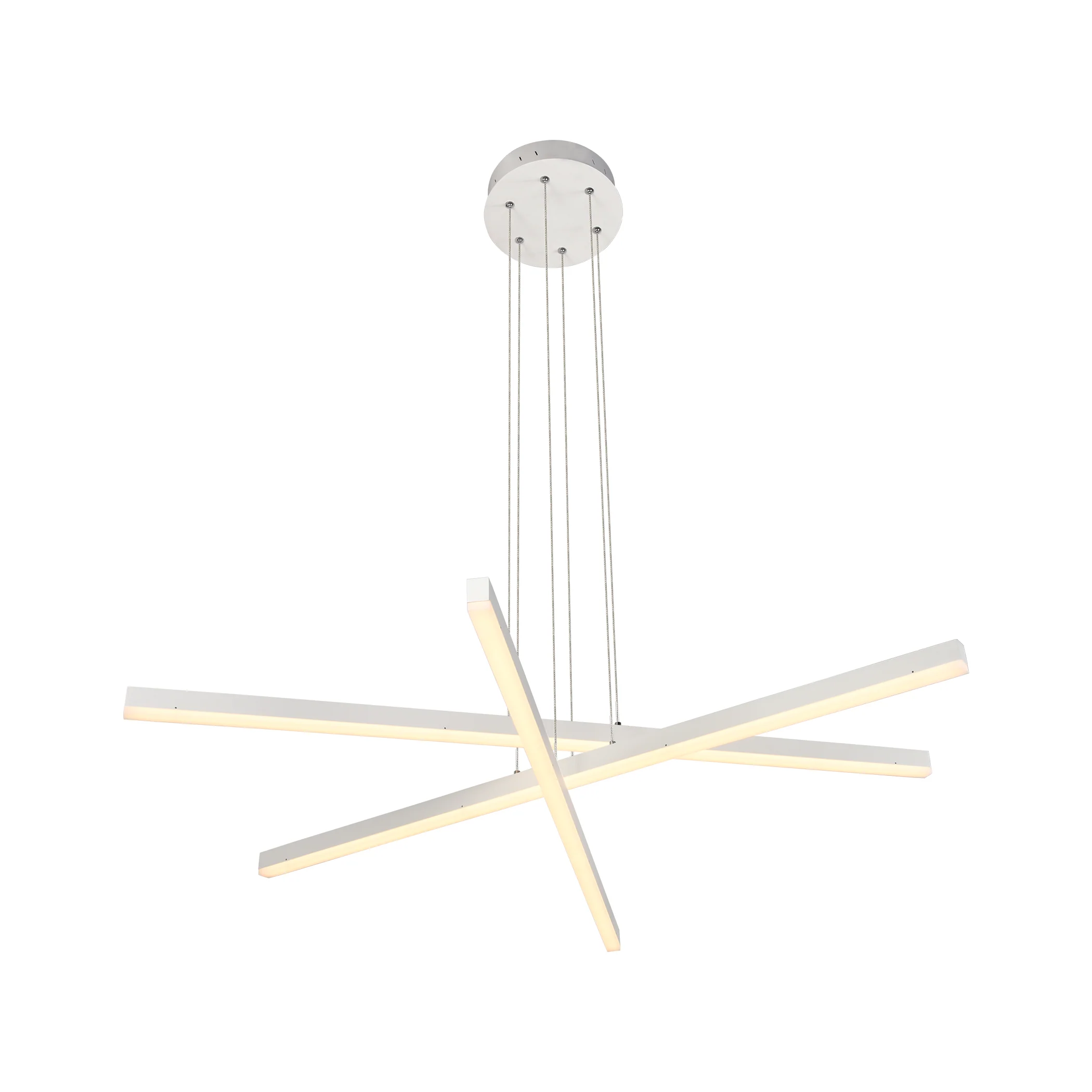 VONN Sirius VMP25030WH 40" ETL Certified Integrated LED Pendant, Height Adjustable Chandelier in White - Image 7