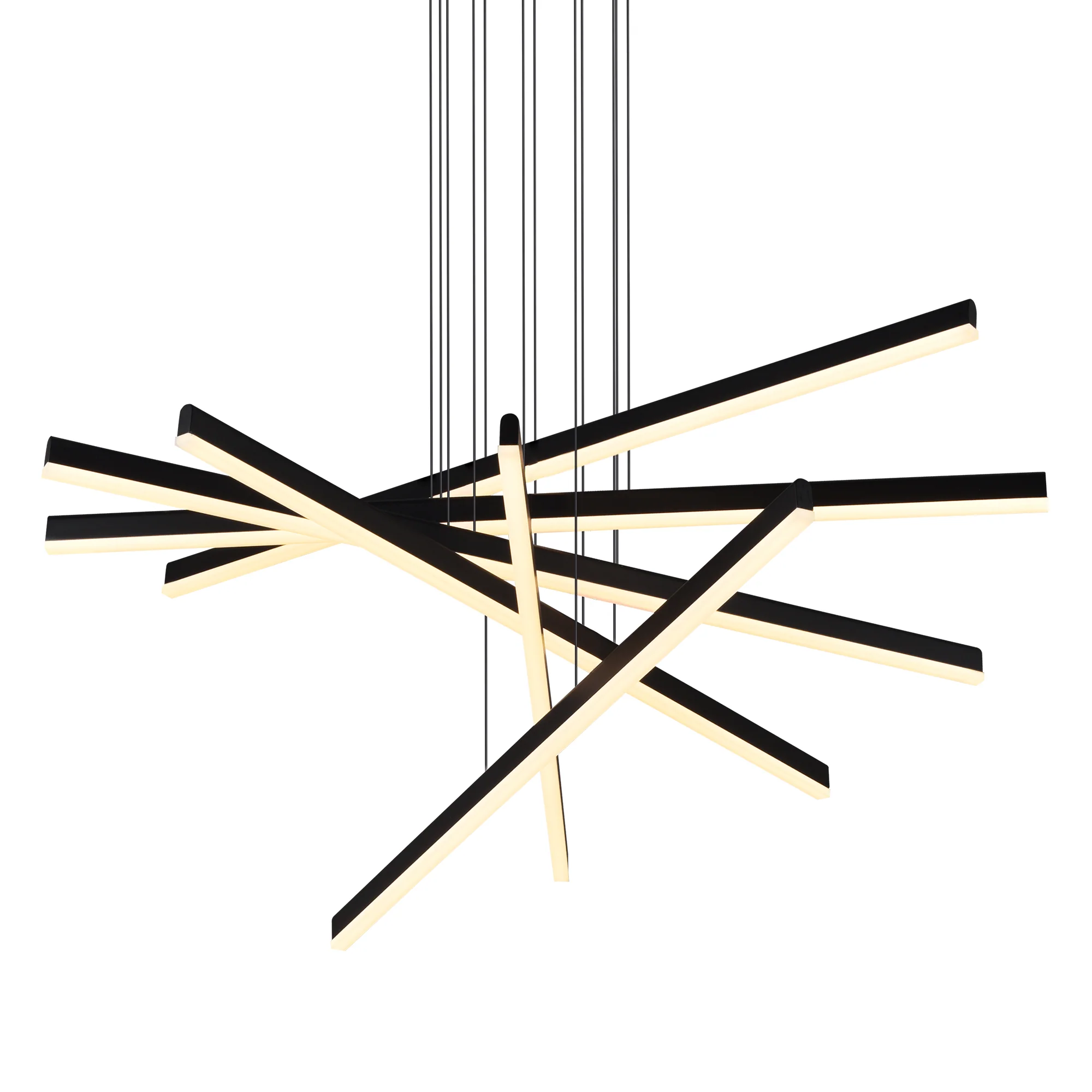 VONN Sirius VMP25060BL 32" Integrated LED ETL Certified Pendant, Height Adjustable Chandelier in Black - Image 10