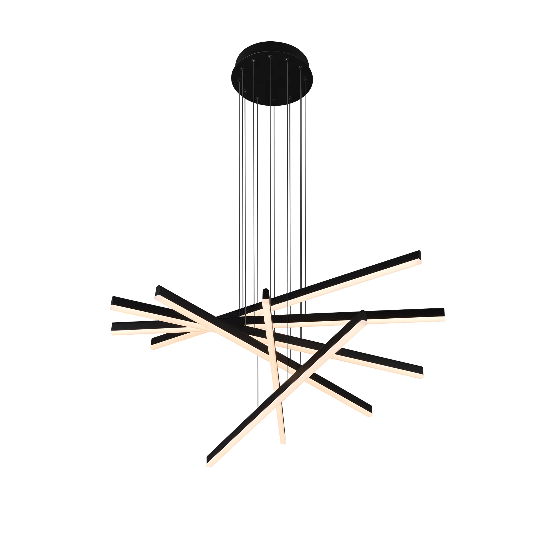 VONN Sirius VMP25060BL 32" Integrated LED ETL Certified Pendant, Height Adjustable Chandelier in Black - Image 11