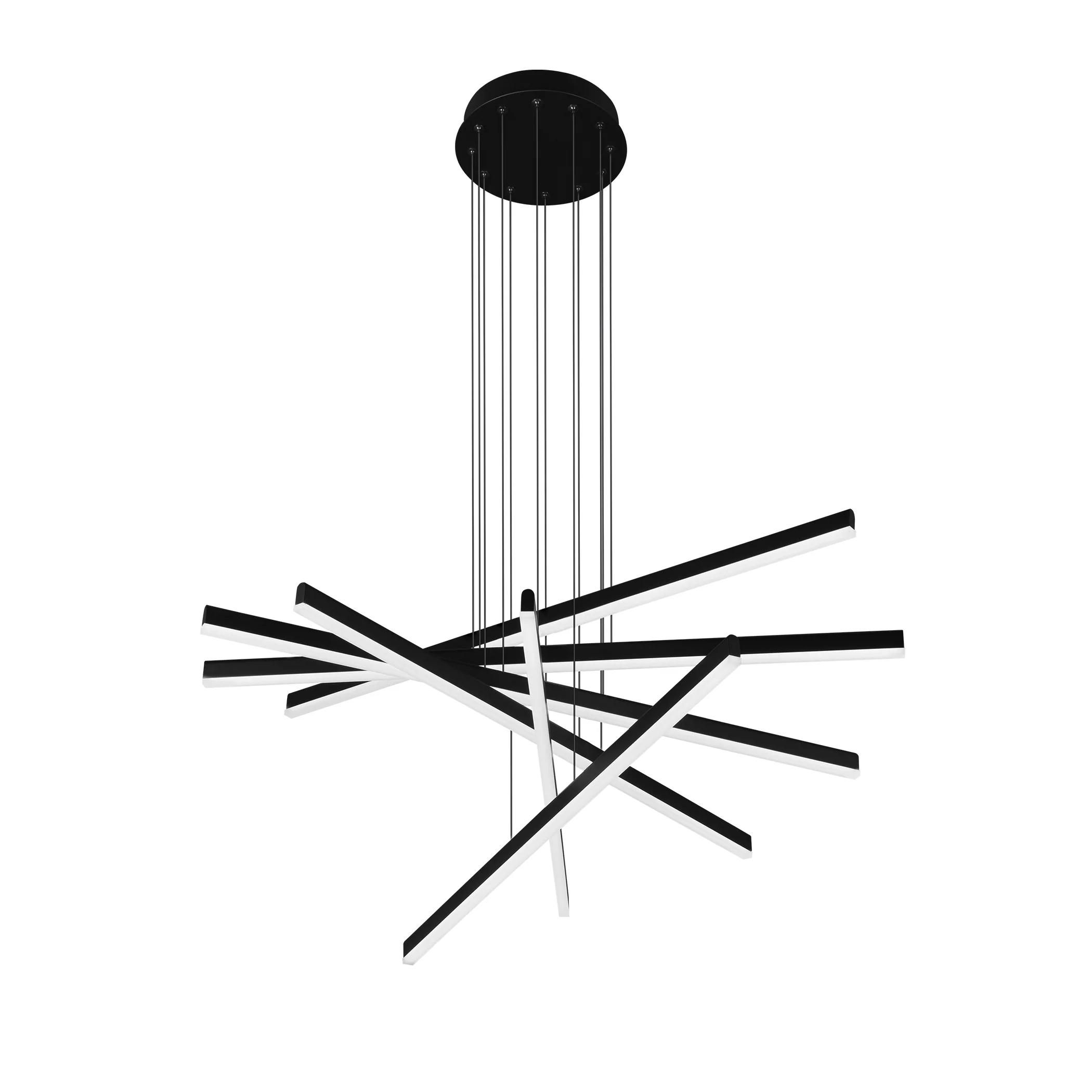 VONN Sirius VMP25060BL 32" Integrated LED ETL Certified Pendant, Height Adjustable Chandelier in Black - Image 12