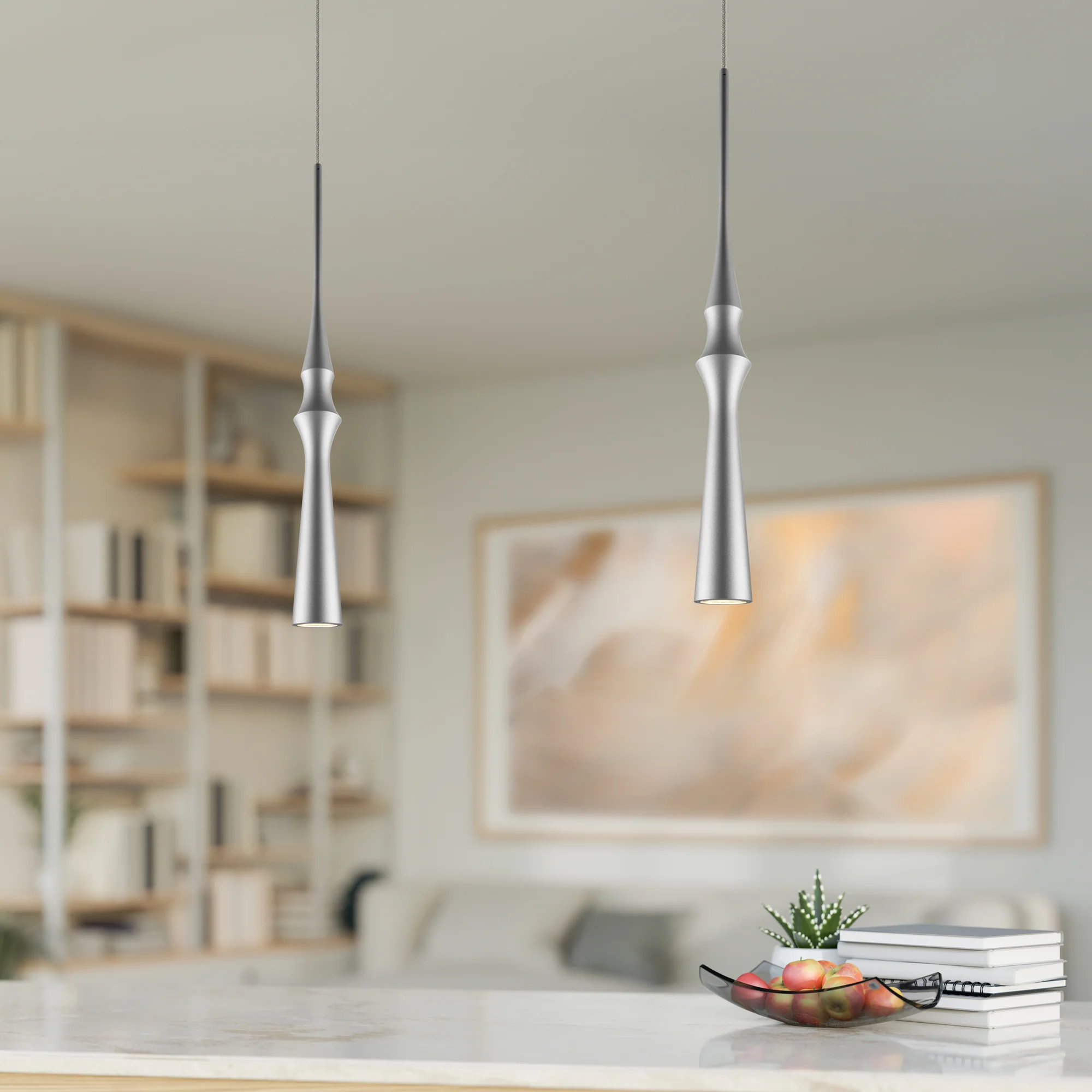 VONN Polaris VMP26710AL 5" ETL Certified Integrated LED Height Adjustable Pendant Light in Silver - Image 3