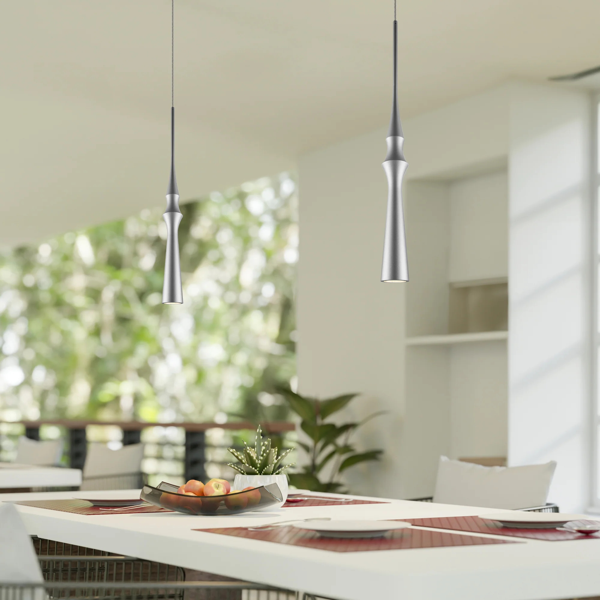 VONN Polaris VMP26710AL 5" ETL Certified Integrated LED Height Adjustable Pendant Light in Silver - Image 6
