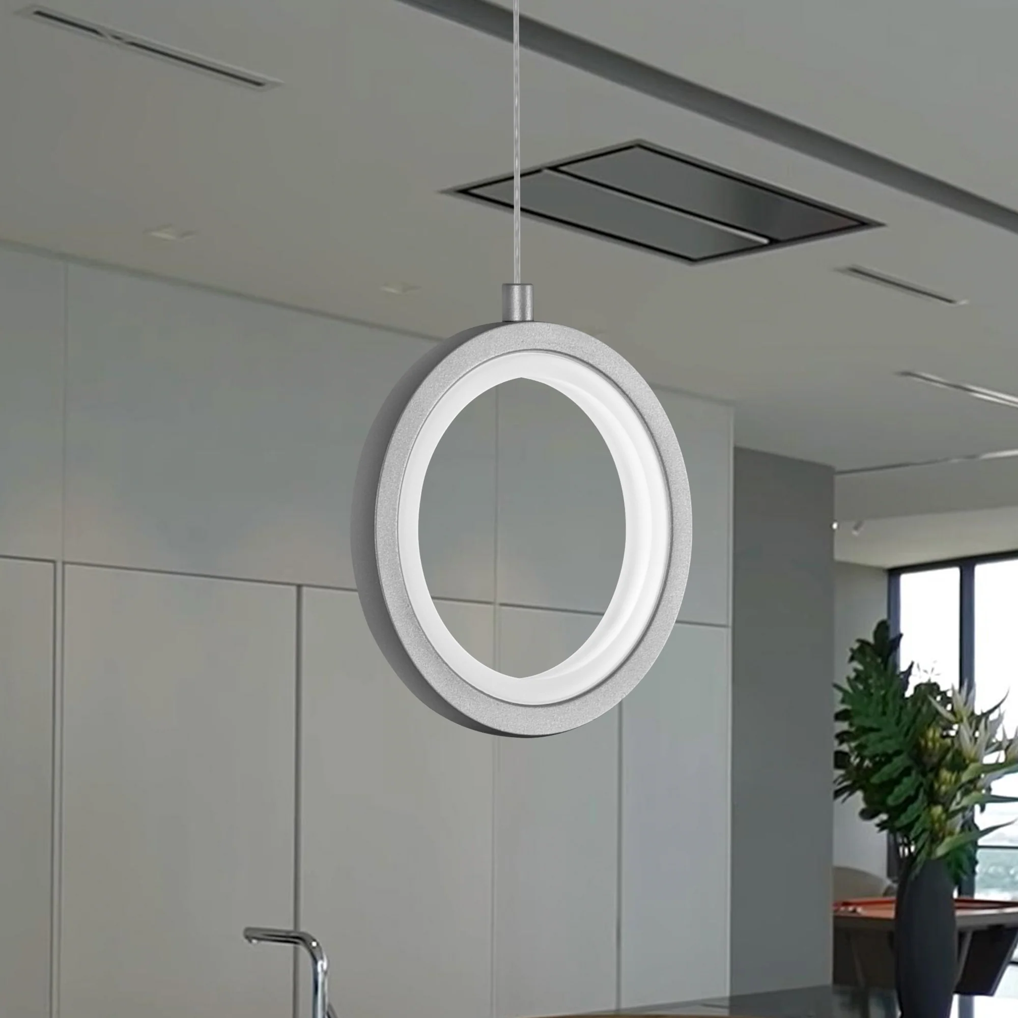 VONN Tania VMP27300AL 5" ETL Certified Integrated LED Height Adjustable Pendant Light in Silver - Image 4