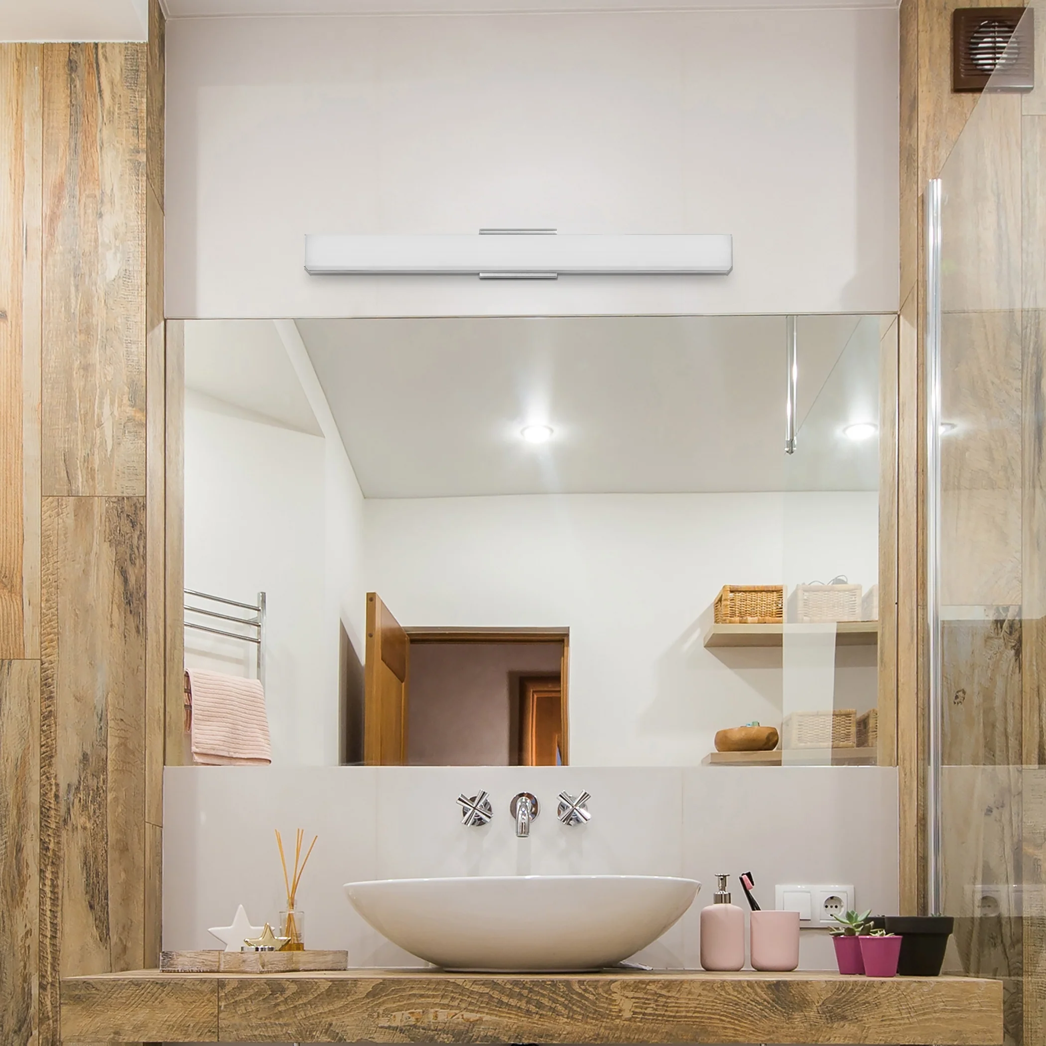 VONN Procyon VMW11700AL 24" Integrated AC LED ADA Compliant ETL Certified Bathroom Wall Fixture in Silver - Image 3