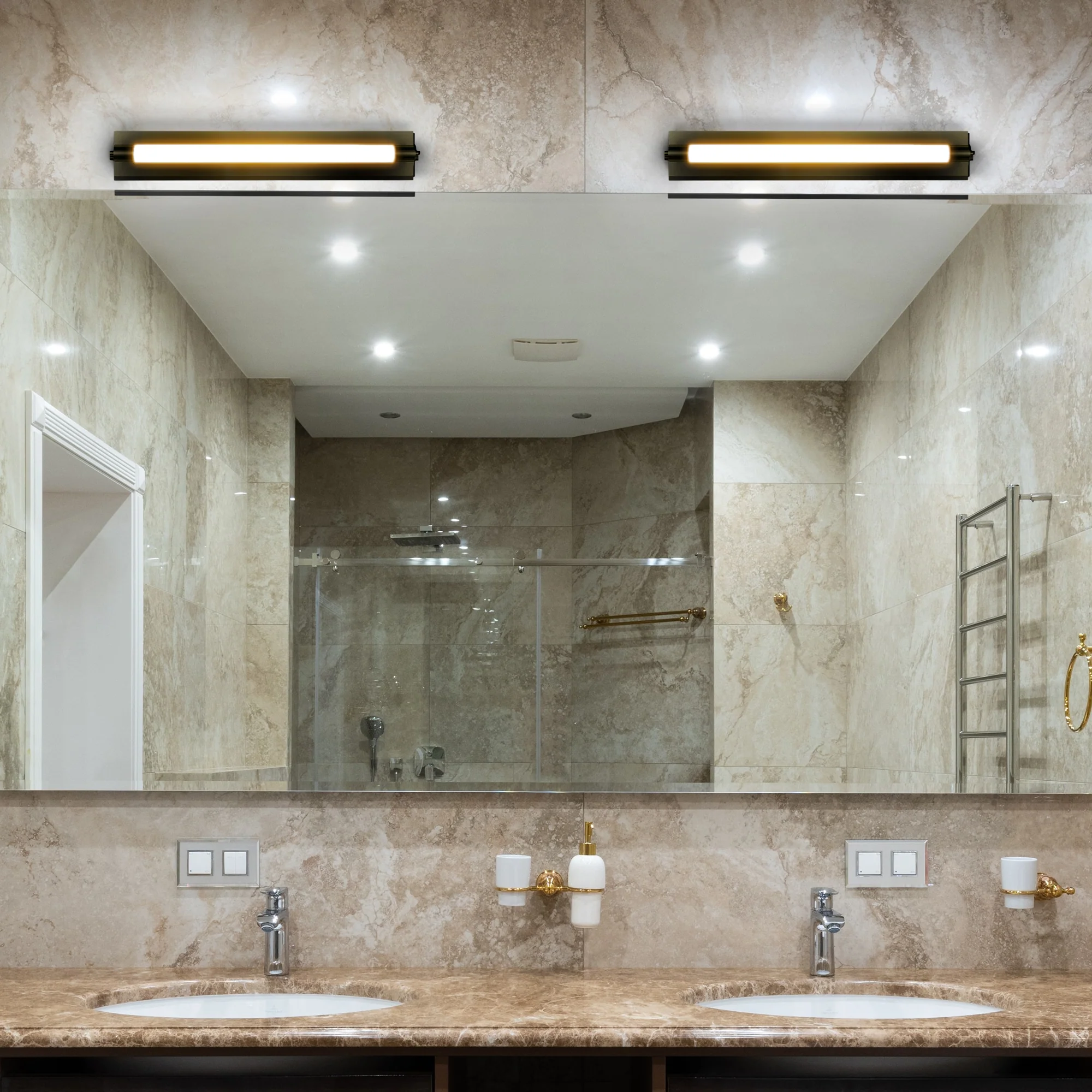 VONN Procyon VMW11800BL 24" Integrated LED ADA Compliant ETL Certified Bathroom Wall Lighting Fixture, Black - Image 5