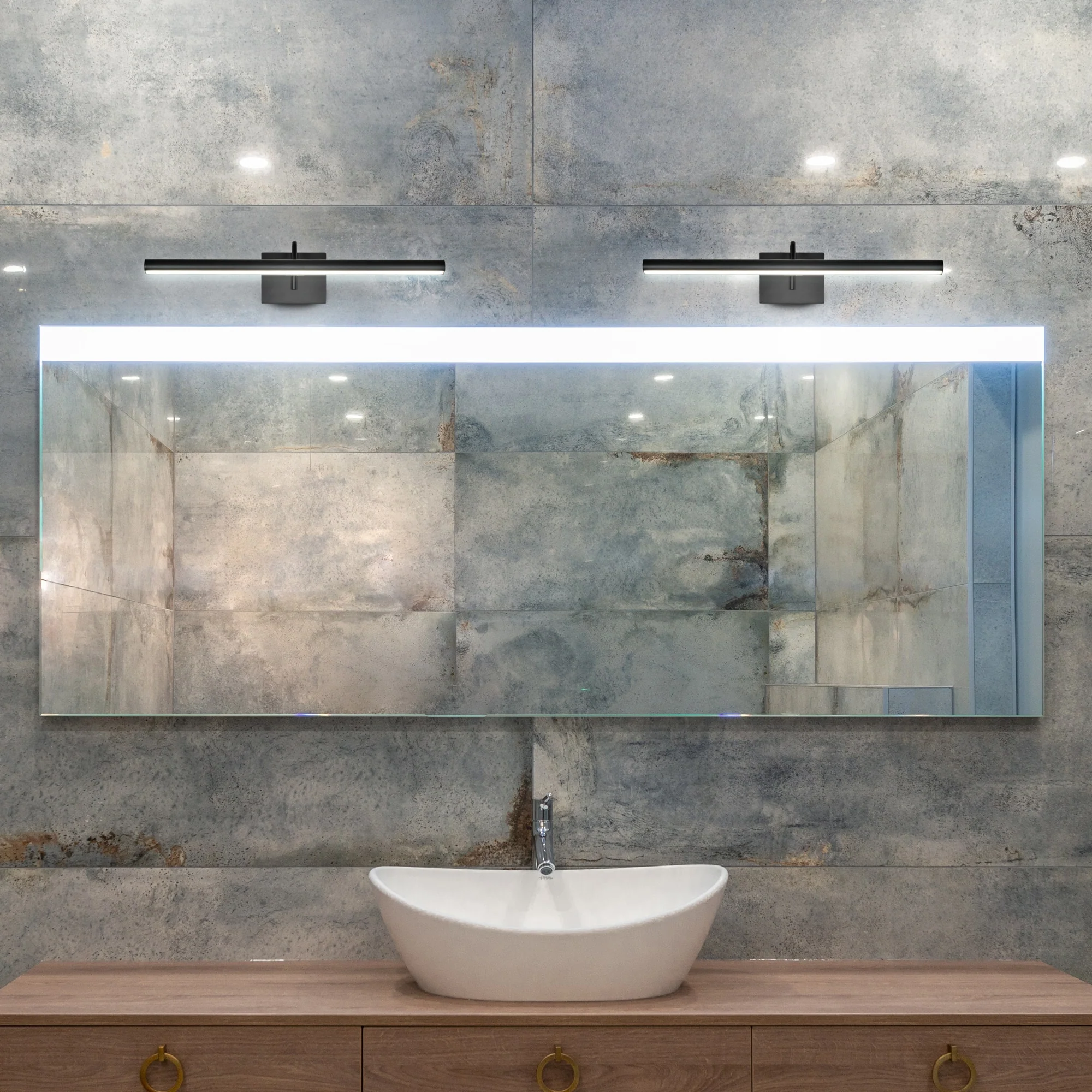 VONN Procyon VMW11900BL 24" Integrated LED ETL Certified Bathroom Wall Lighting Fixture, Black - Image 2