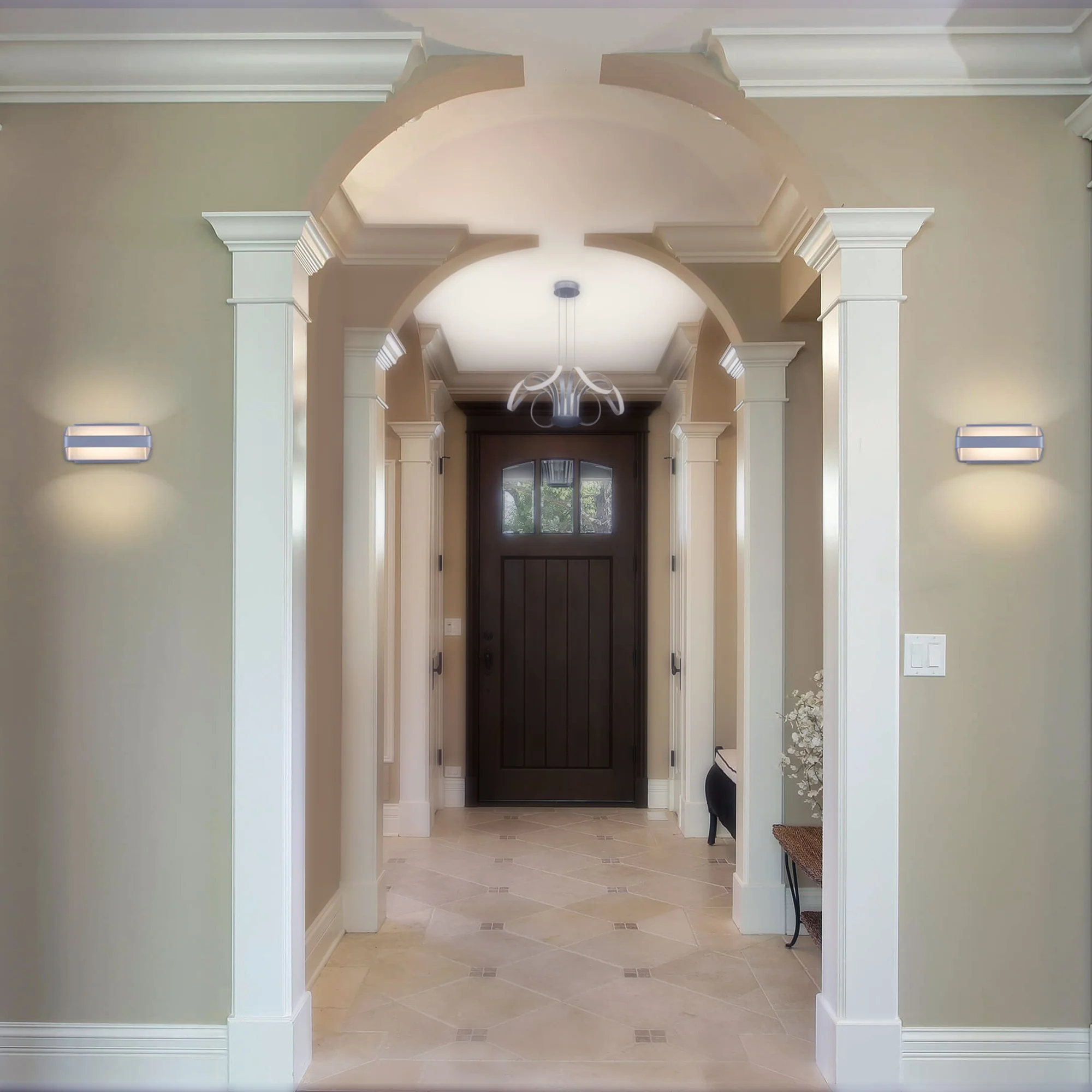 VONN Atlas VMW15810AL 10" Up-Down ETL Certified Integrated LED Wall Sconce Light in Silver - Image 5