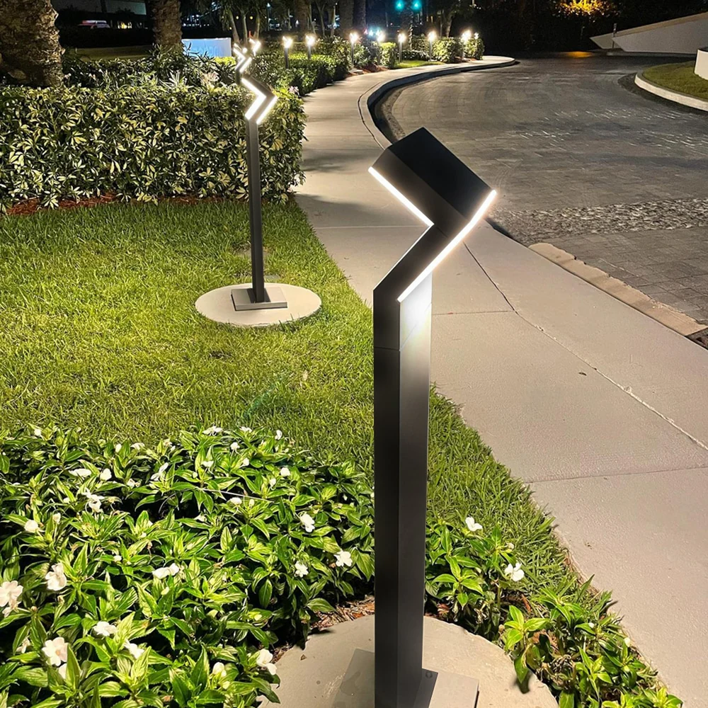 VONN Modern VOB226088BL 32" 100-277V 17-Watt ETL Certified Integrated LED Outdoor Bollard in Matte Black - Image 5
