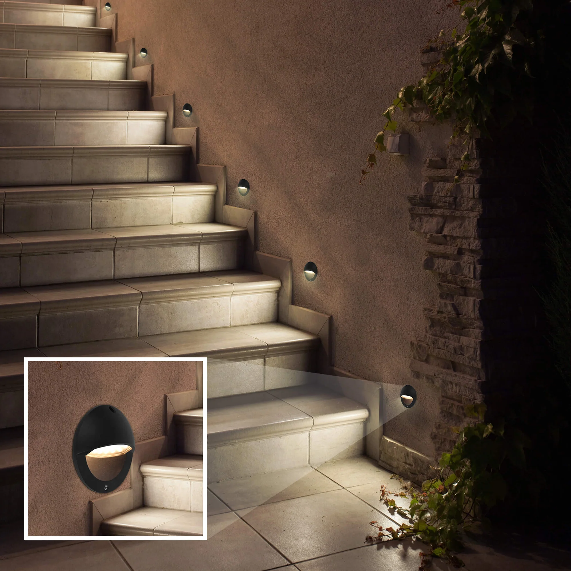 VONN 5" Modern VOS50128BL Low-Voltage 3-Watt ETL Certified Integrated LED Outdoor Steps Light Matte Black - Image 4