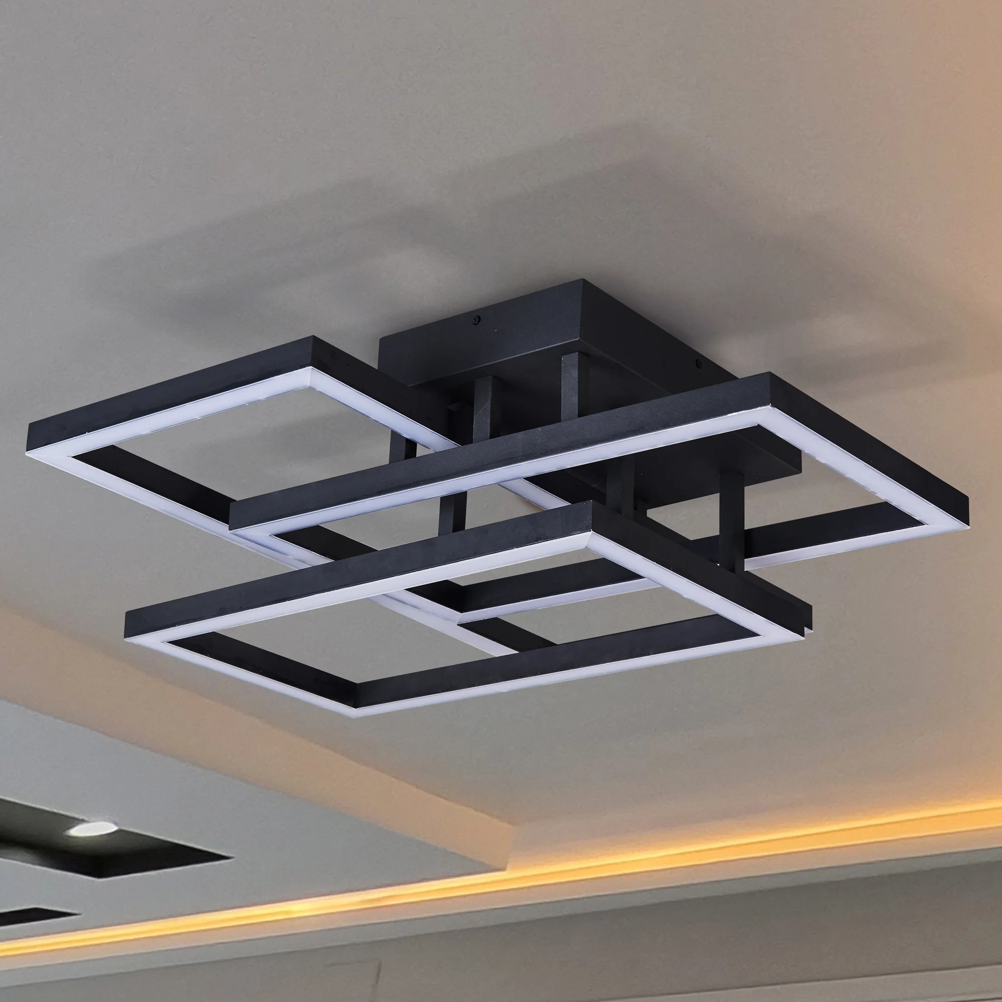 VONN Radium VRCF49103BL 28" ETL Certified Integrated LED Ceiling Lighting Rectangular Semi Flush in Black - Image 5