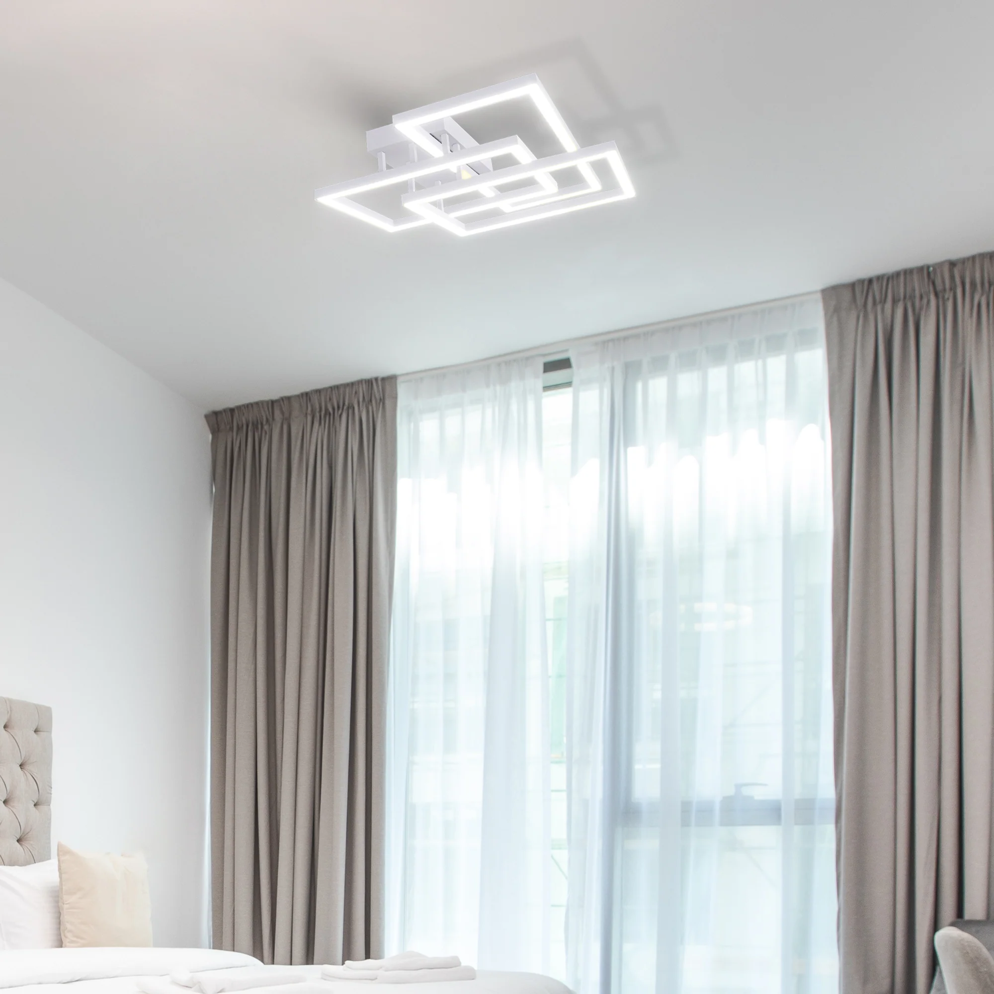 VONN Radium VRCF49103WH 28" Integrated LED ETL Certified Ceiling Lighting Rectangular Semi Flush in White - Image 4