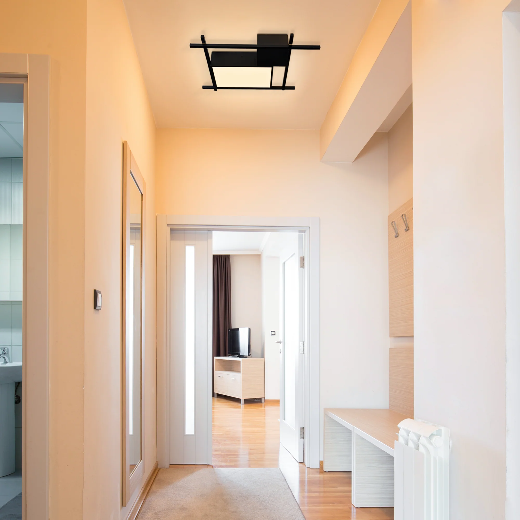 VONN Radium VRCF49304BL 19" Integrated LED ETL Certified Ceiling Lighting Rectangular Semi Flush in Black - Image 3