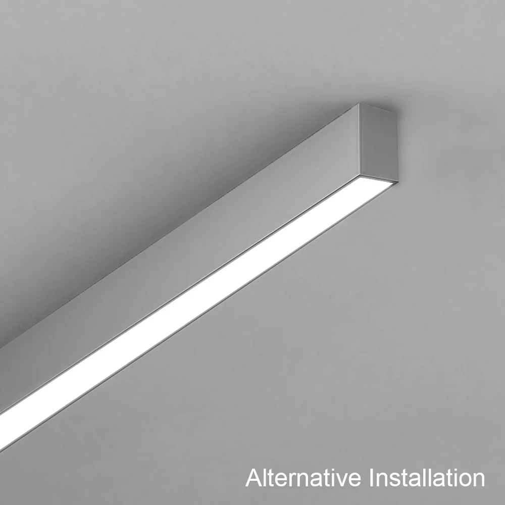 VONN Slim VSL4D10035KAL 1.3" 4 FT LED Direct Downlight Suspended /Surface Mount Linear Lighting, 100-277V, 41W, 3500K, Aluminum - Image 6