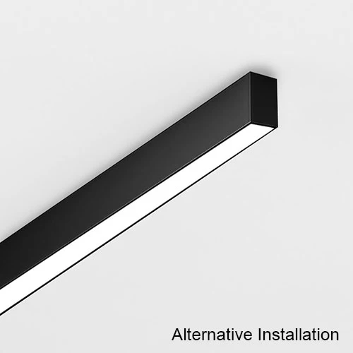 VONN Slim VSL4D10035KBL 1.3" 4 FT LED Direct Downlight Suspended /Surface Mount Linear Lighting, 100-277V, 41W, 3500K, Black - Image 6