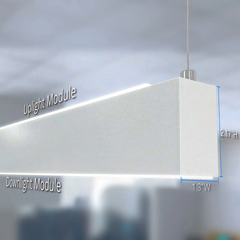 VONN Slim VSL4U25D7535KWH 1.3" 4 FT LED Semi-Direct Suspended Mount Linear Lighting, 100-277V, 41W, 3500K, White - Image 3